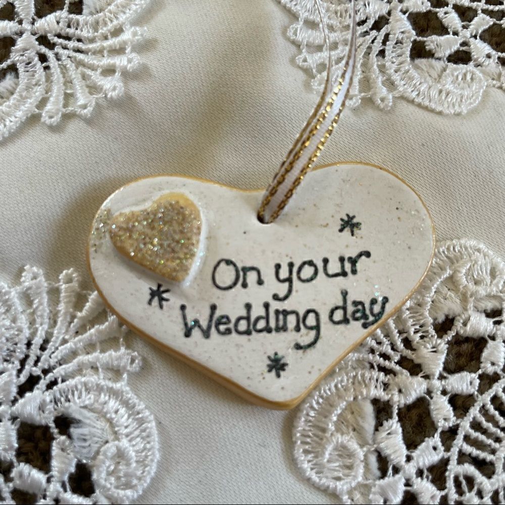 Hand Crafted Ceramic Pendant Gift Tag Wedding Gift - Picture 5 of 8